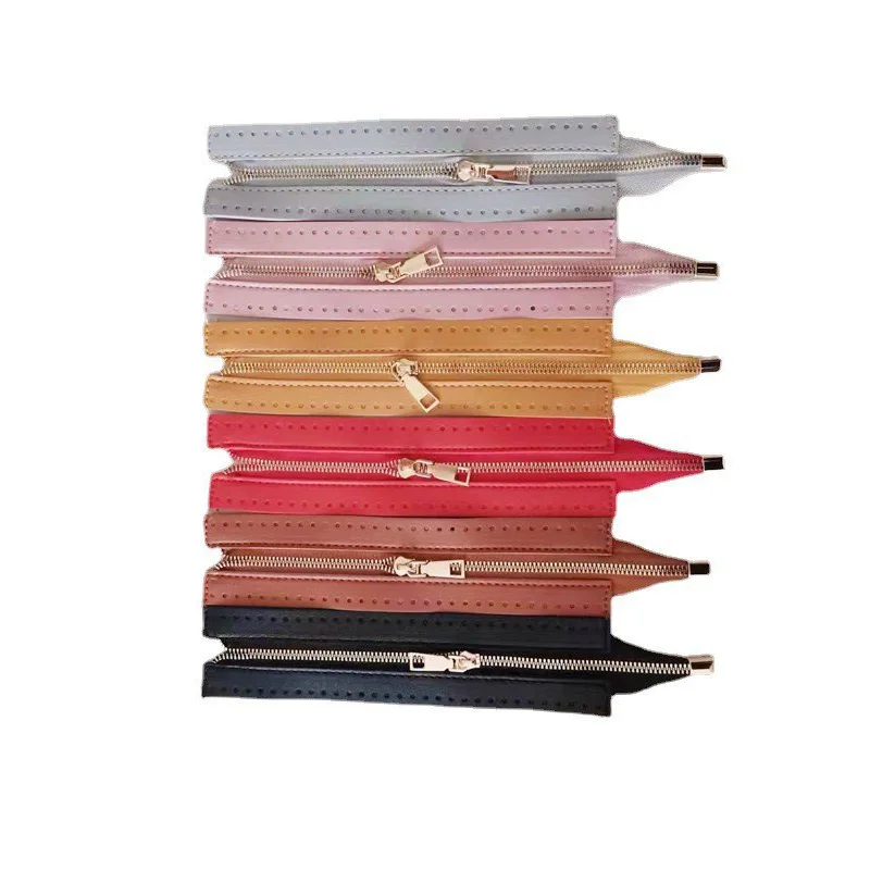 1 قطعة Zipper بها بنفسك سستة ل المنسوجة حقيبة الأجهزة بولي Leather الجلود سستة الخياطة اكسسوارات 18 سنتيمتر سستة معدنية للملابس الأحذية لوازم