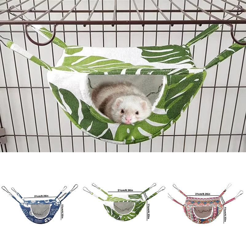 

Suitable Cage ，Guinea Pig Hideout Mouse Hammock Ferret Bed,Hamster Bed, Hanging Hammock,Warm Bed for Ferret,Chinchilla