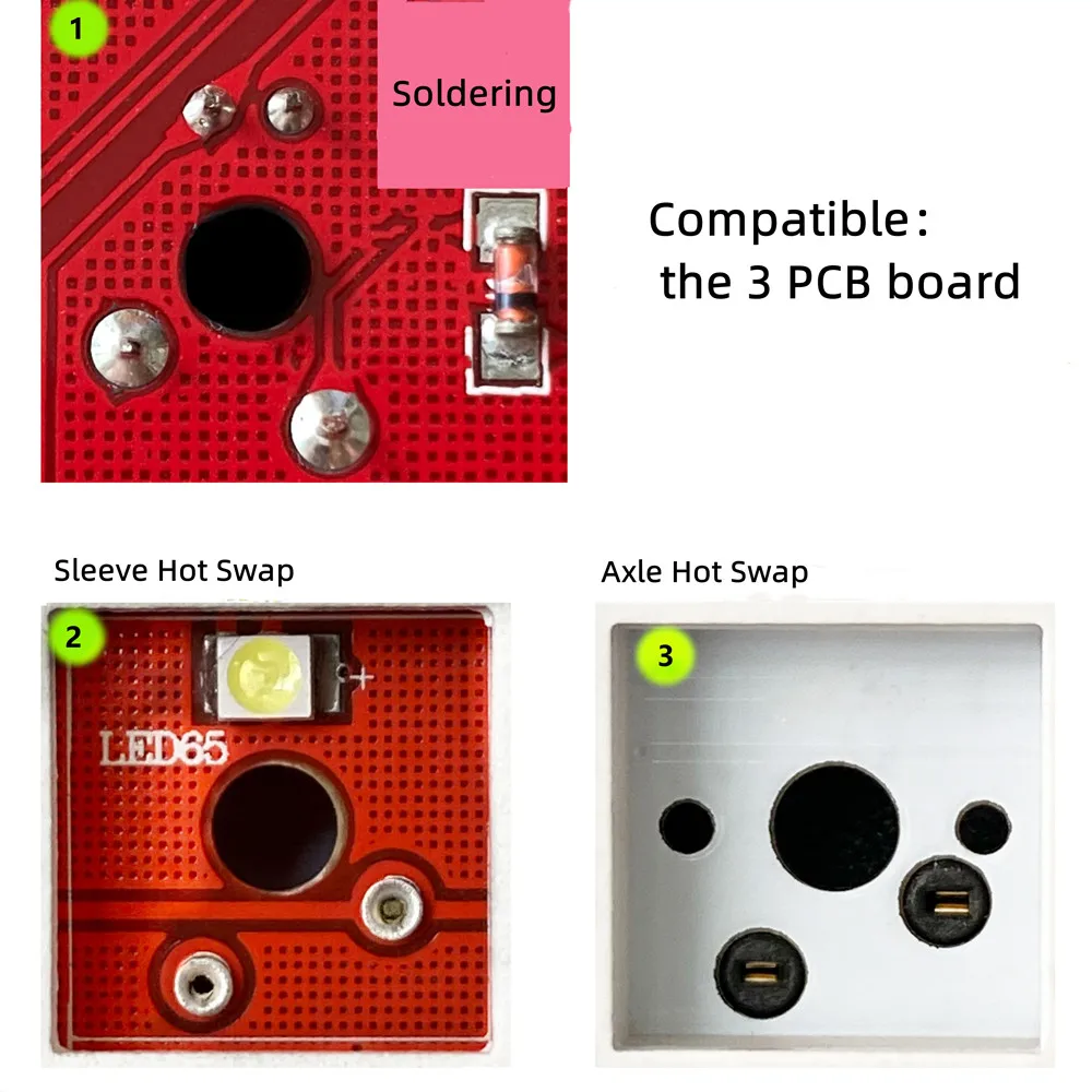 Outemu Dustproof Switch RGB 3 Pin Linear Clicky Tactile Brown Red Blue Purple Black MX Swithes For Mechanical Keyboard