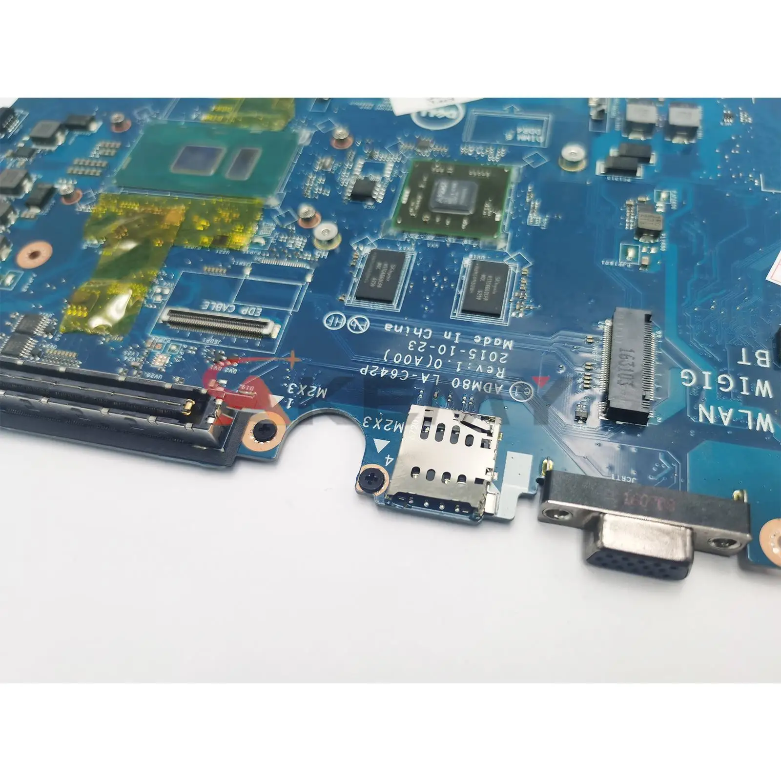 LA-C642P UNTUK Dell Latitude 5570 E5570 Motherboard Laptop dengan I5 I7 6th Gen Notebook CPU Mainboard CN-0J1PDD 0GVKV9 100% diuji