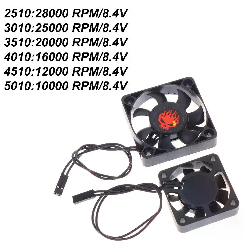 Cool RC Car Motors! High-speed Cooling Fan 25-50mm Heat Dissipation Universal Parts For 1/10 RC Car