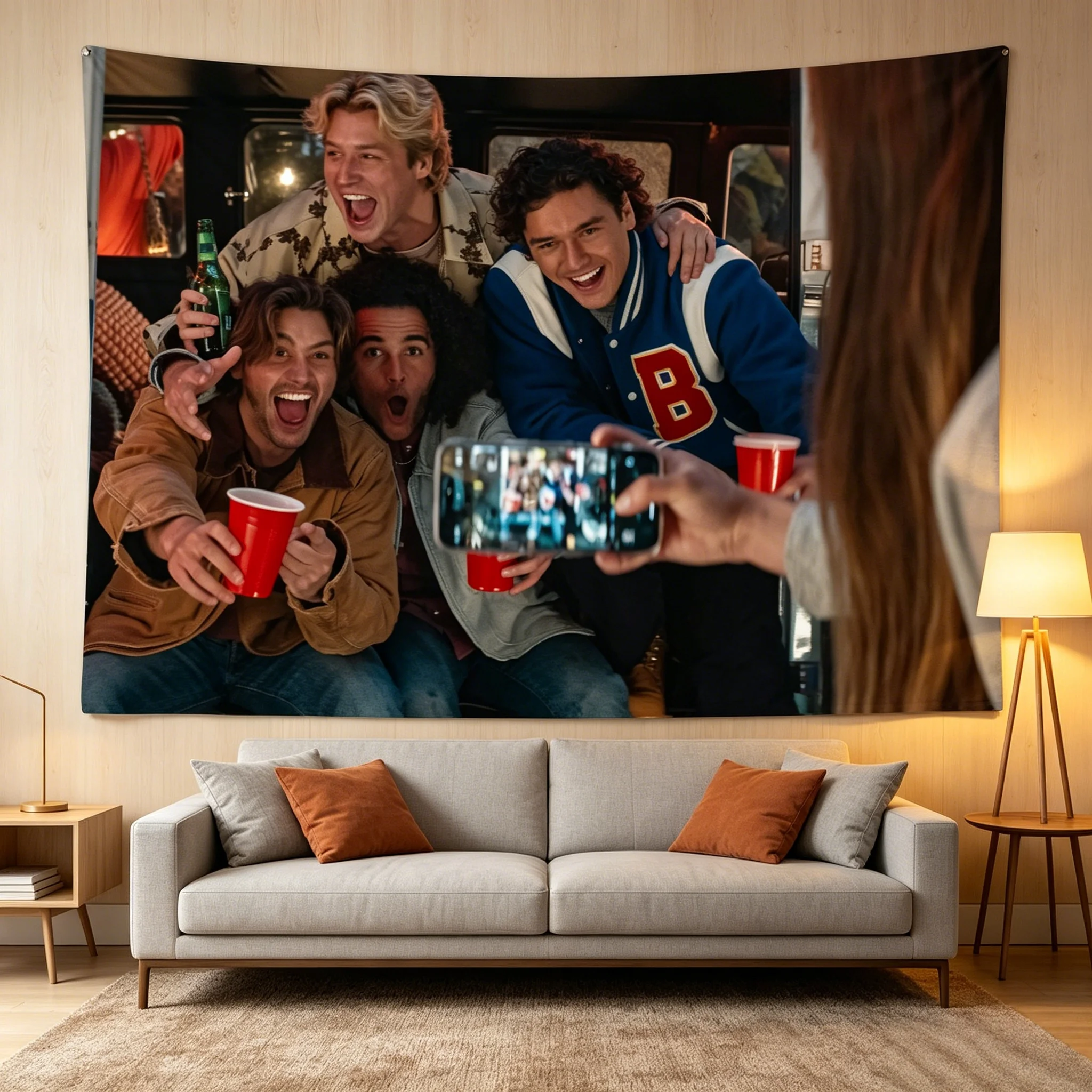 O-off Campus TV Series Tapestry Multiple Sizes Available Flat Print Design for Bedroom Home Stay Home Decor Party Wall Hanging