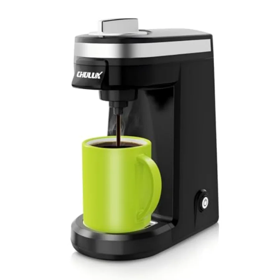 

Mini Single Serve Coffee Maker for K Cup Capsule Tiny Small Size Coffee Machine for One Person Travel RV Truck and Home Black