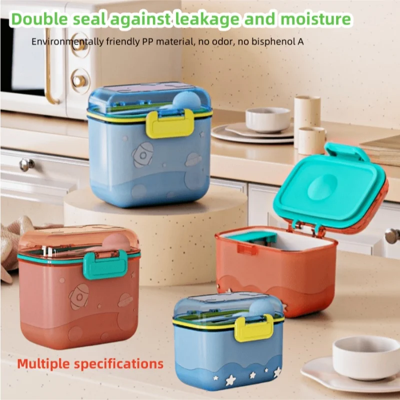 Портативный ручной контейнер для детской смеси, герметичный и влагостойкий для выхода на выход, контейнер для детского рисового порошка, порционная коробка