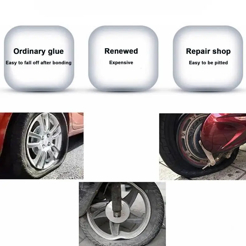 4PCS Car Motorcycle Bicycle Tire Repairing Glue Inner Tube Puncture Repair Glue Agent Emergency Tyre Portable Vulcanized Glue