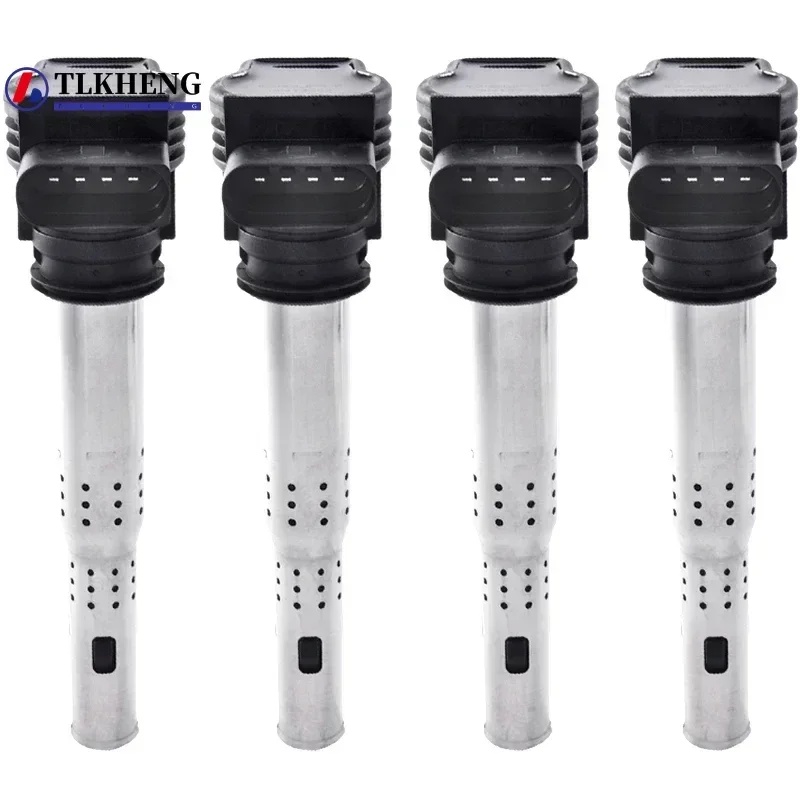 

4 катушки зажигания для VW GTI Passat Jetta Beetle Golf Audi A3 A4 A5 TT 2.0L 2010 2011 2012 2013 2014 2015 2016 OEM 06F905115F