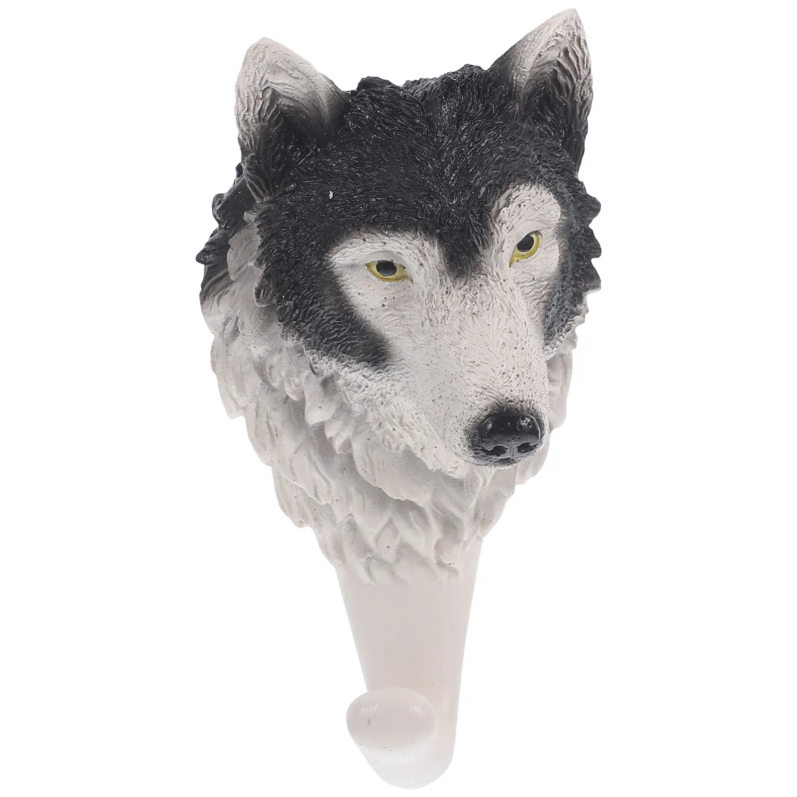 

Wolf Head Single Wall Hook Resin Heavy Duty Rustic Creative Animal Hanger Coat Hat Decorative Wall Hooks Home ganization Space