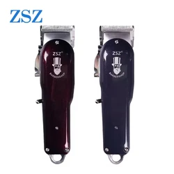 F-52 Professional Salon Cordless ZSZ Rechargeable Adjustable Factory Price OEM Barbershop Cordless Metal Hair Clippers