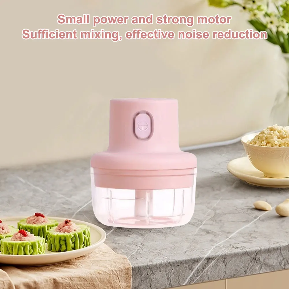 Mini helicóptero elétrico portátil do alho, usb, moedor, espremedor, espremedor, alho, gengibre, pimentão, fruto