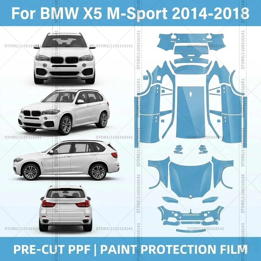 

Pre-Cut Paint Protection Film PPF Transparent Car Film Automotive PPF Full Vehicle For BMW X5 M-Sport 2014-2018