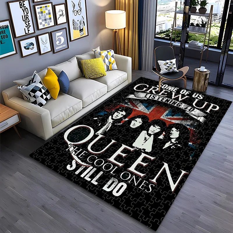 3D HD Printing Band Room Carpet Q-Queen Living Room Rugs Bedroom Sofa Doormat Kitchen Decor Mat Kid Game Non-slip Floor Alfombra