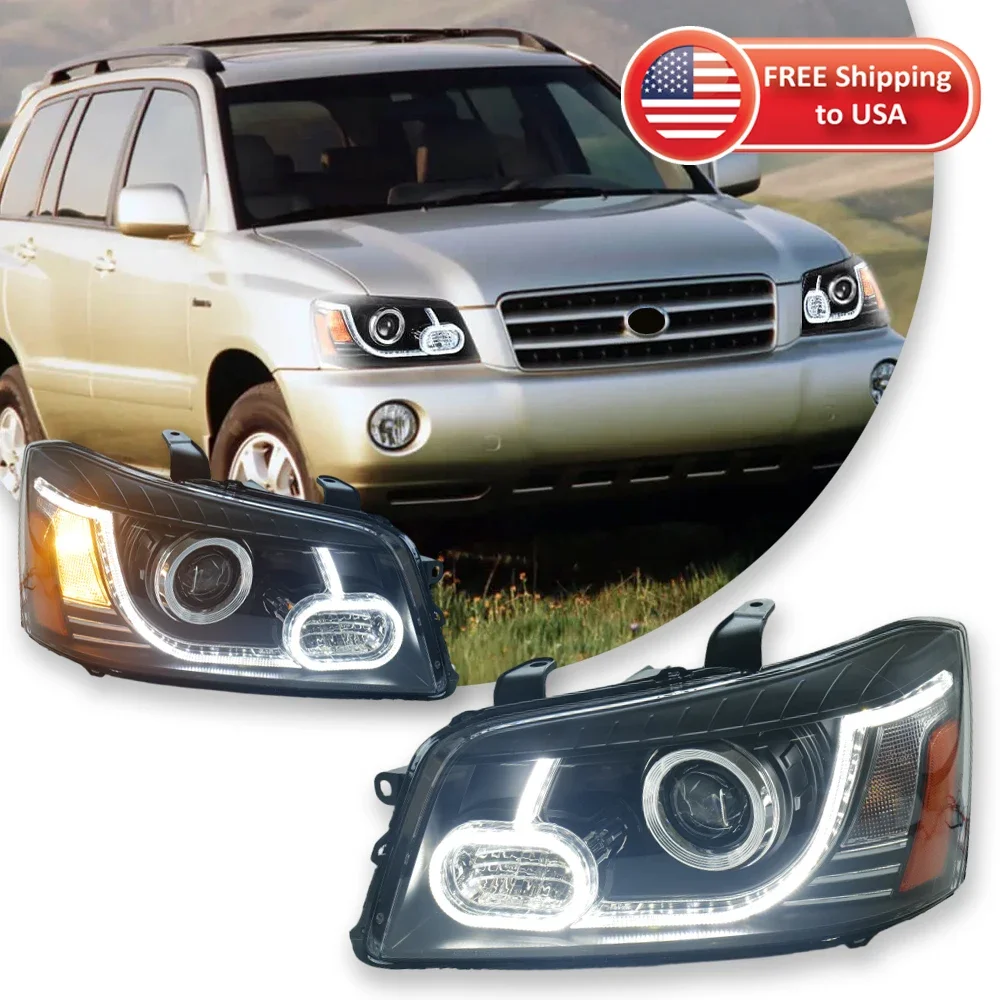 

TYPY Car Light For Toyota Highlander Headlight 2001-2007 LED Projetor head Lamp Daytime Running Light Automotive Accessories