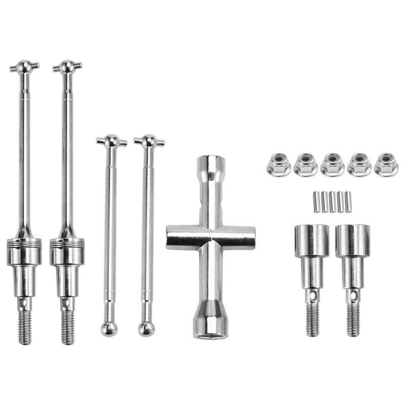 

Front And Rear Drive Shaft CVD Dogbone Kits Set For 1/16 SCY Brushless 16101 16102 16103 Pro 201 16101-6312