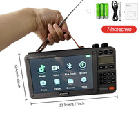 Sansui F51/F50 Retro Radio 7.0inch Screen Video Music Player Wireless Bluetooth Speakers FM/MW/SW Radio Receiver Support TF/USB