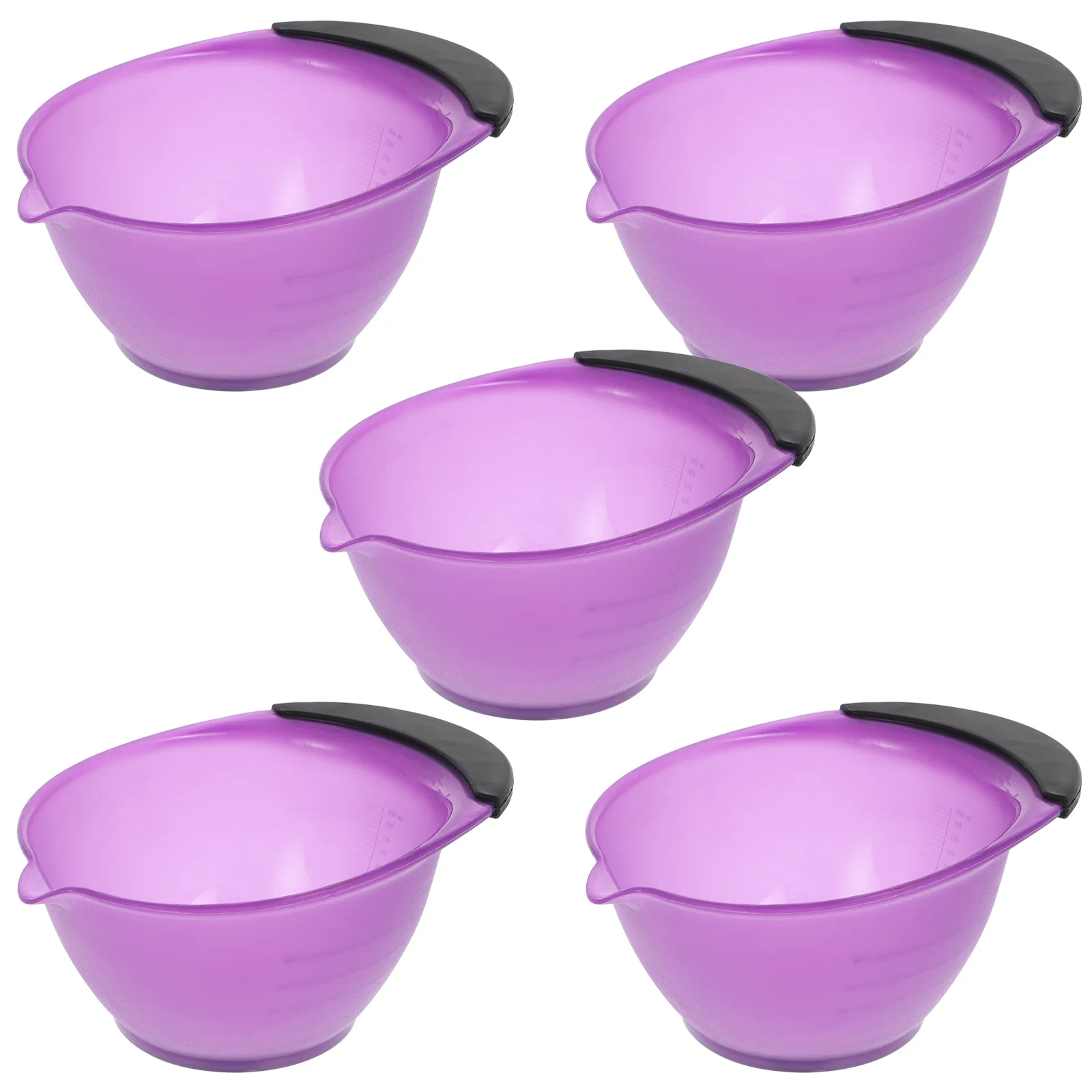 5Pcs Hair Dye Bowls Wide Deep Mixing Bowls Durable Reusable for Salon Hair Coloring DIY Supply Hairdressing Dyeing Bowl