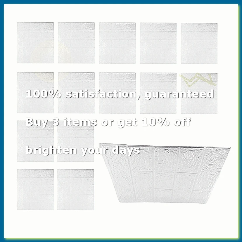 15Pcs Self-Adhesive 3D Brick Sticker DIY Waterproof Foam Wallpaper Room Kitchen Roof Ceiling Background Wall Decals-A