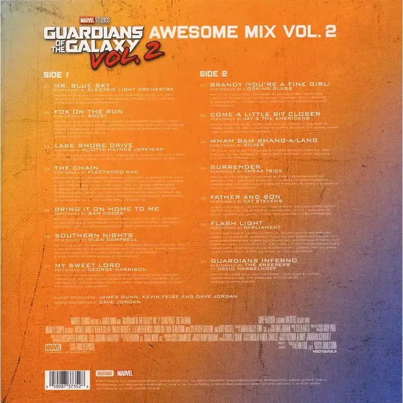 Guardians of the Galaxy 2 Soundtrack LP - usage example