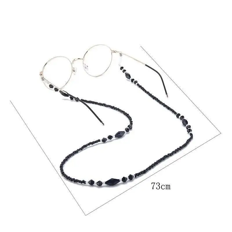 Neue Frauen Brillen Ketten Schwarz Acryl Anti-slip Brillen Schnur Lesebrille Seil Mode