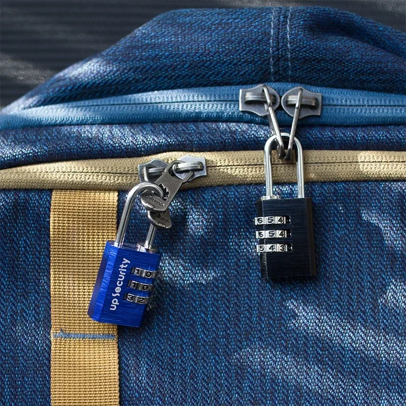 3 Digit Password Padlock Portable Travel Luggage Backpack Zipper Anti-theft Lock Dormitory Cabinet Aluminium Alloy Padlock