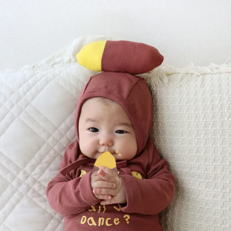 Autumn Baby Bodysuits Sweet Potatoes One Piece Infant Clothes With Hat Newbown Baby clothes Bodysuits one-pieces Baby stuff