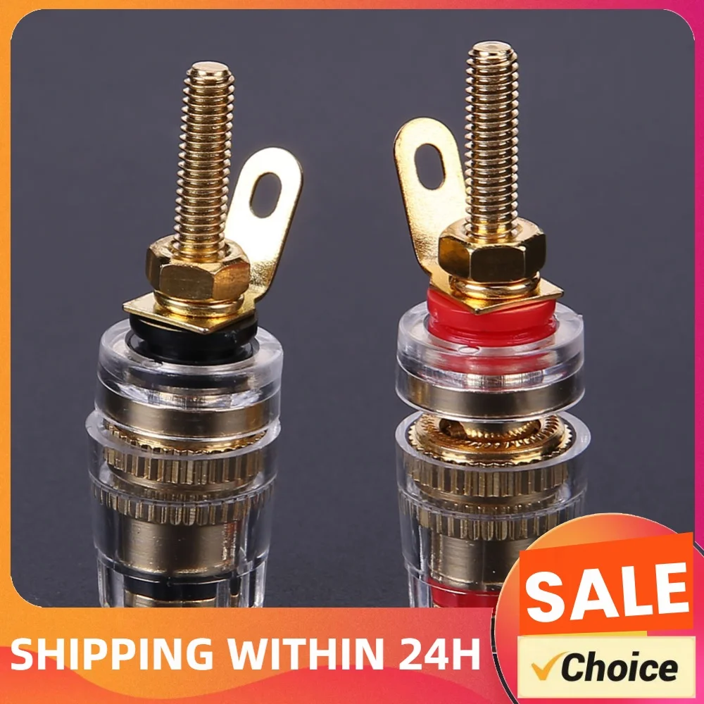 4mm HiFi Binding Post Gold Plated Copper Crystal Transparent