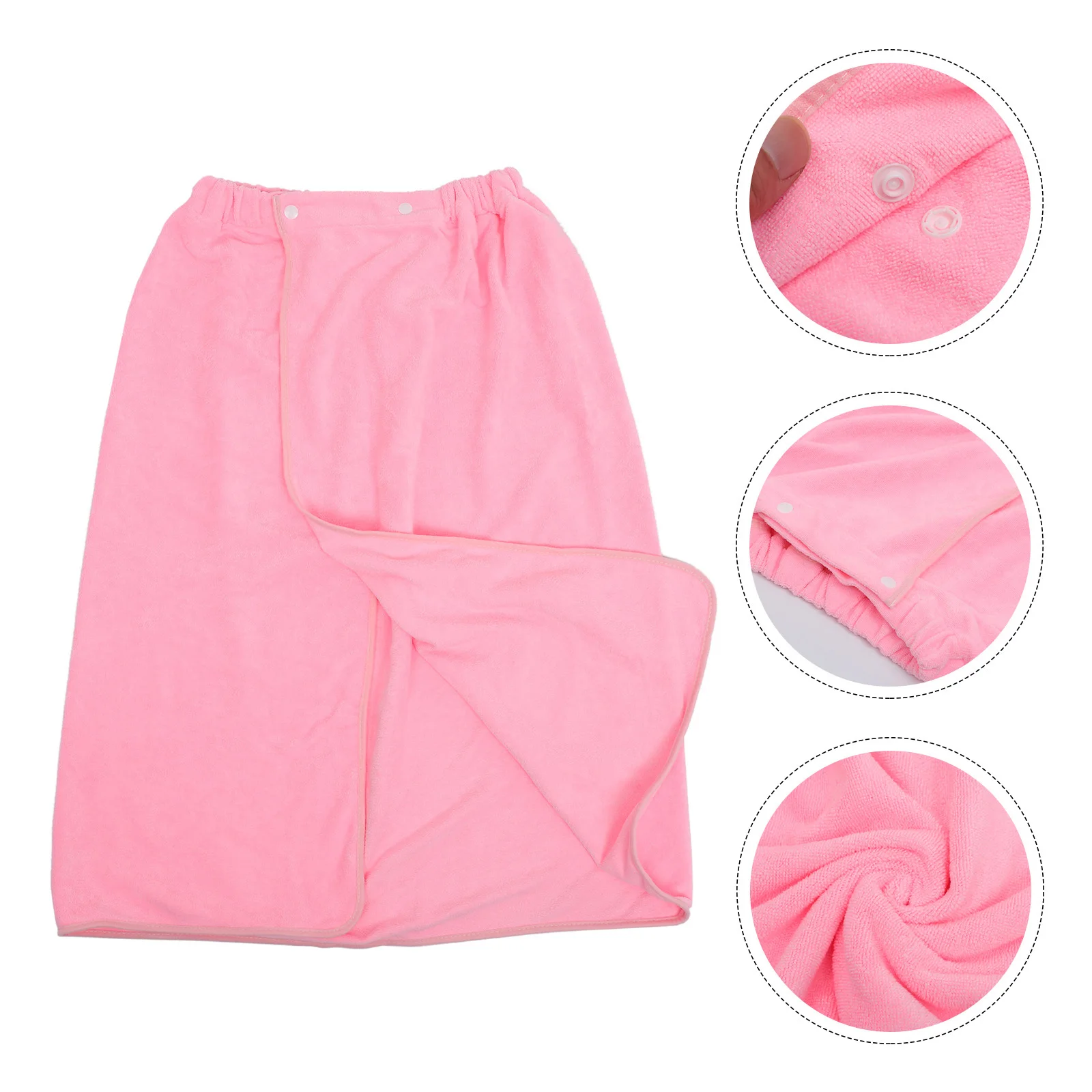 

Absorbent Bath Towel for Women Smooth Towel Robe with Elastic Band Portable Compact Storage Outdoor Indoor Use Fast Drying