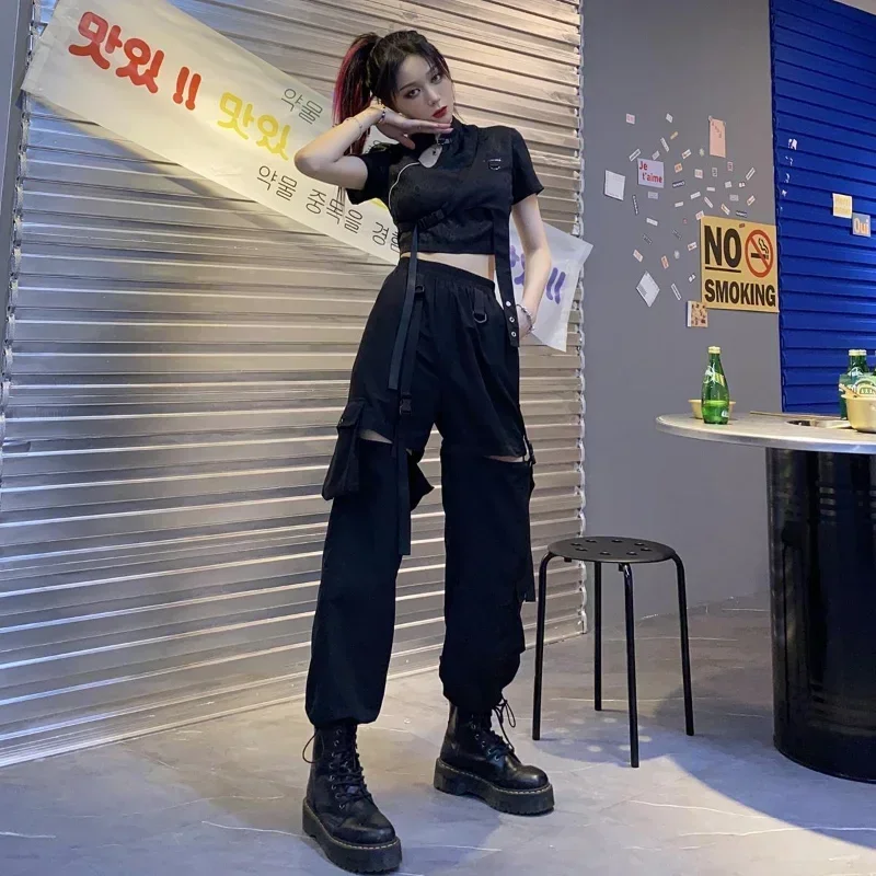 Cargo Pants Women Korean Fashion Punk Jogger Trousers Harajuku Streetwear Spring Summer Y2k Oversized Pants Sweatpants