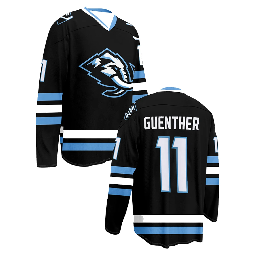 ميرش يوتا ماموث هوكي جيرسي الخامس الرقبة طويلة الأكمام ملابس رياضية النساء الرجال الرياضة البلوز لاعب تأثيري قميص حريمي #3