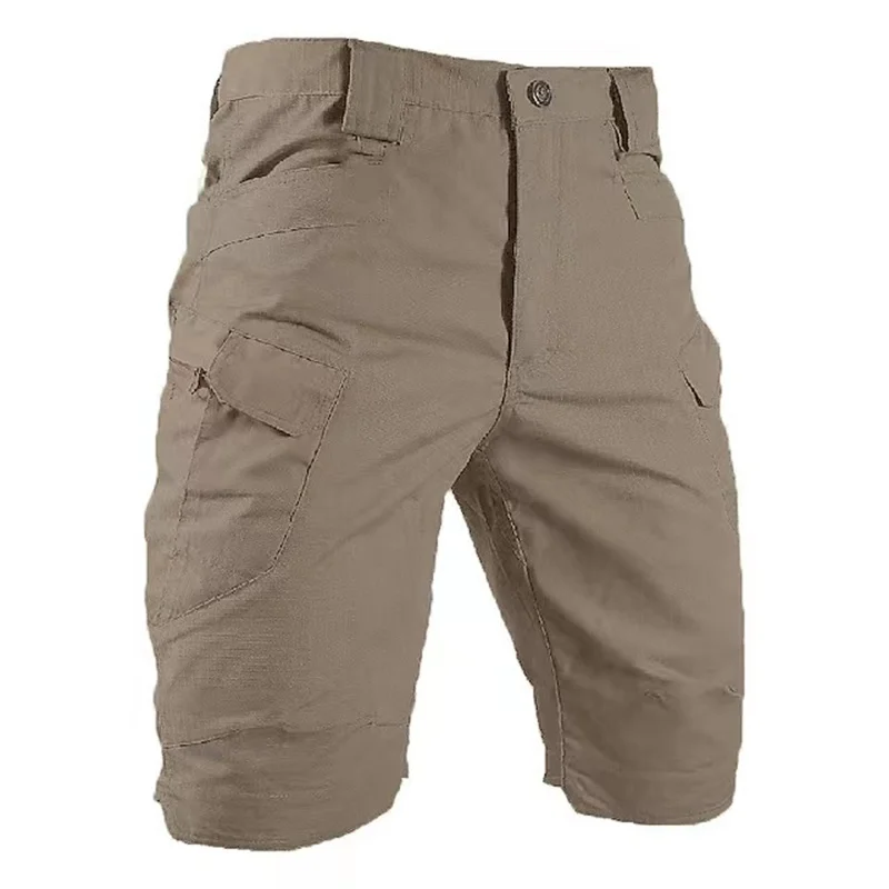 Men's Tactical Shorts With Multi Pockets, Casual Durable Waterproof Cargo Shorts For Outdoor Hiking Trekking