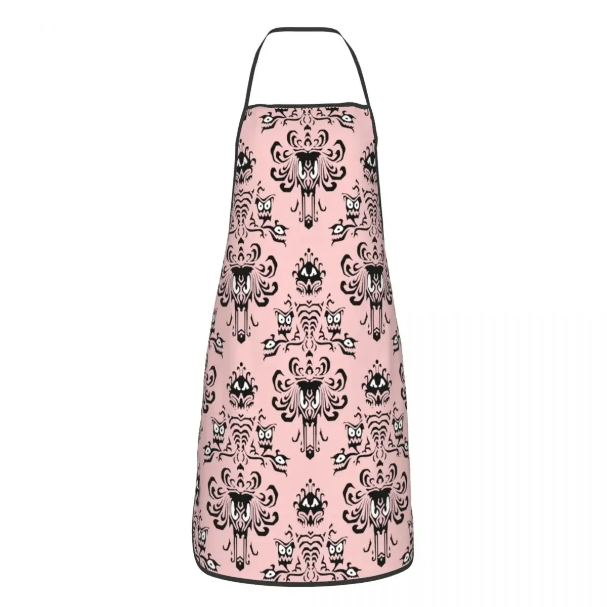 Custom Bib Pink Haunted Mansion Apron Men Women Unisex Adult Chef Cooking Kitchen Tablier Cuisine Gardening