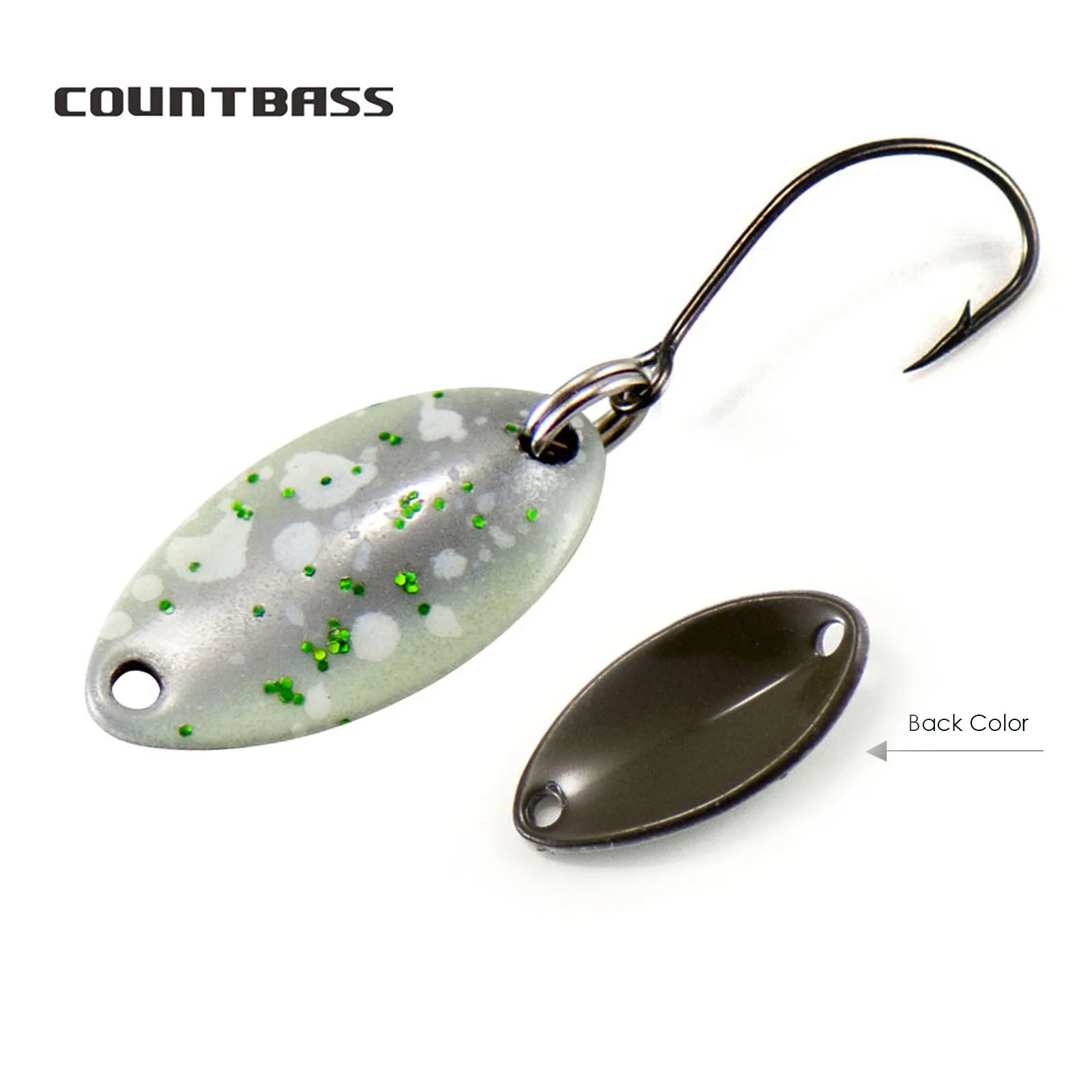 Countbass Casting Spoon 1.8g  1/16oz  Salmon Trout Pike Bass Metal Brass Fishing Lures Fish Bait