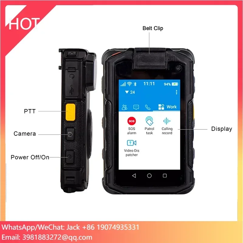 CAMORO 워키토키 I-10 와이파이 2G/3G/4G NFC IP68 바디 카메라 레코더 용품