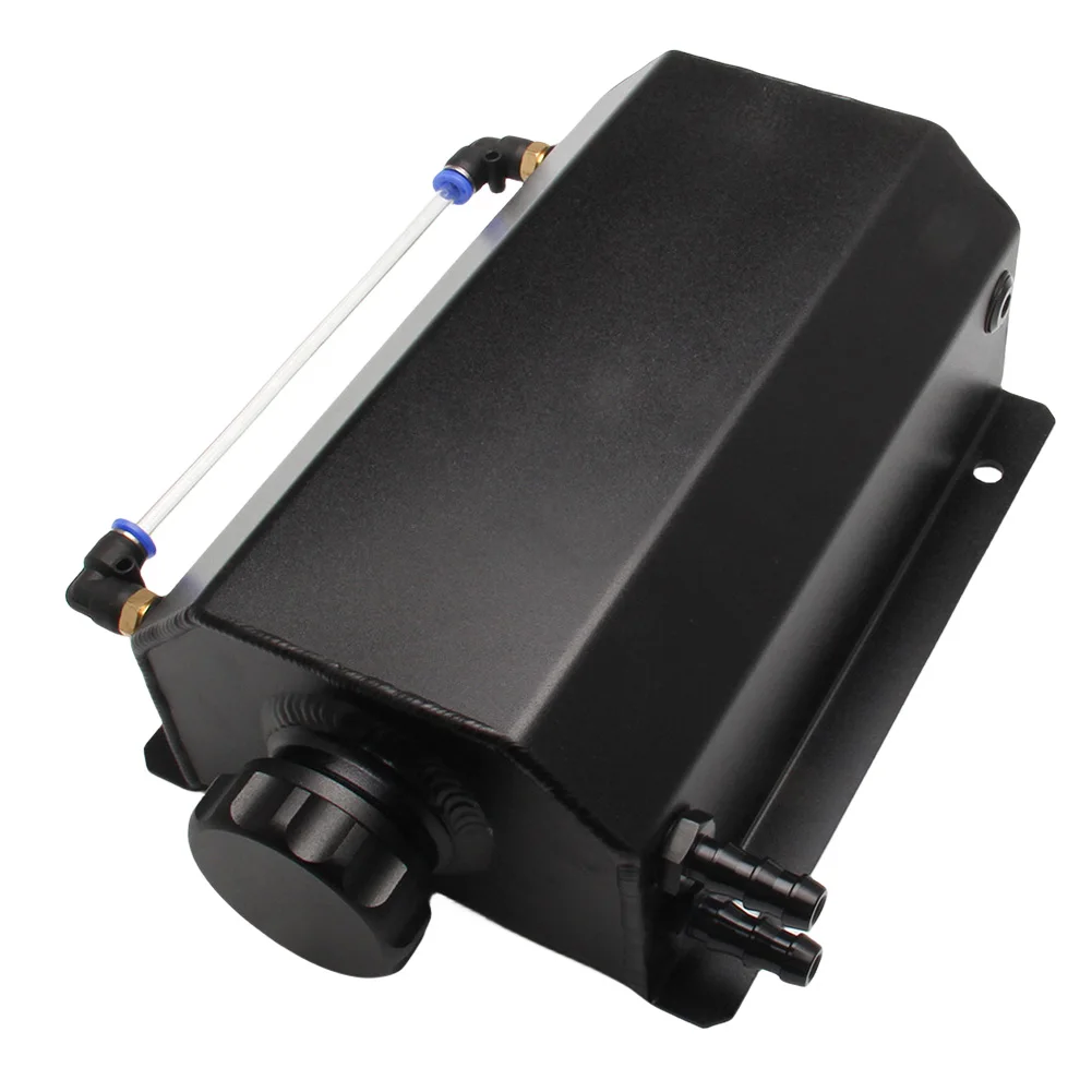 

1L/2L Radiator Coolant Overflow Bottle Aluminum Alloy Oil Catch Tank Universal Polished Reservoir Automobile Parts