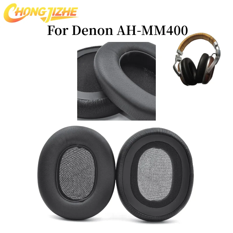 

CHONGJIZHE Replacement Protein Leather Ear Pads Cushion Cover Earpads For Denon AH-MM400 Headset repair parts