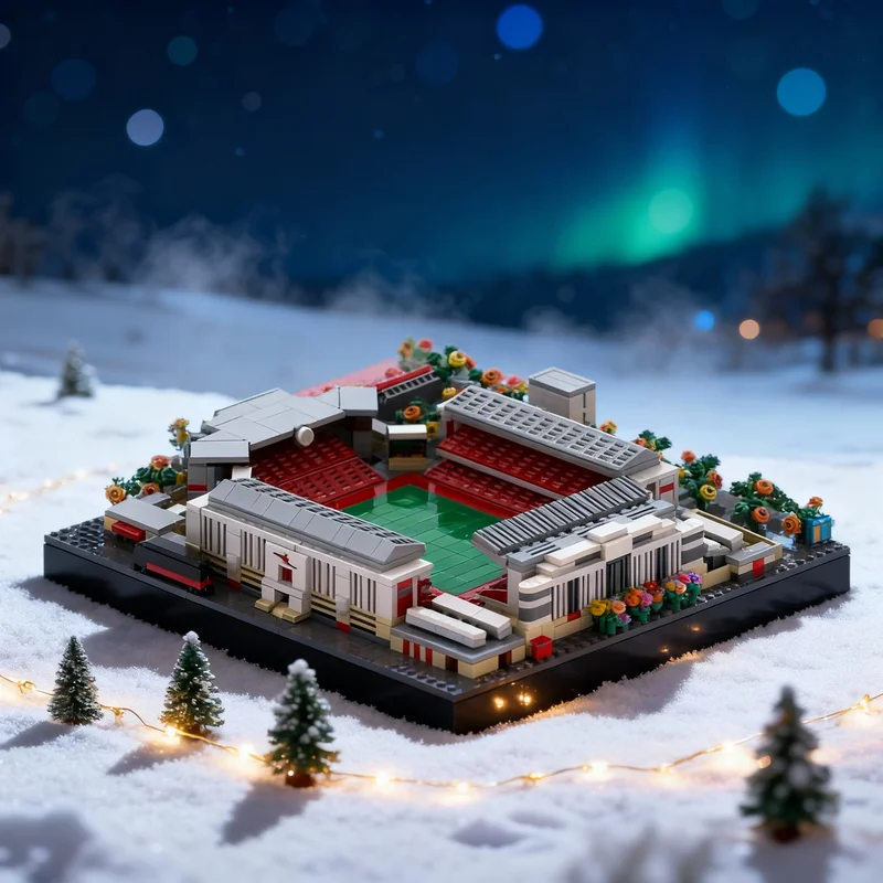 

1139Pcs Highbury Stadium Arsenal Football Club MOC Classic Football Ground Education Building Diy Blocks Birthday Toy Gift