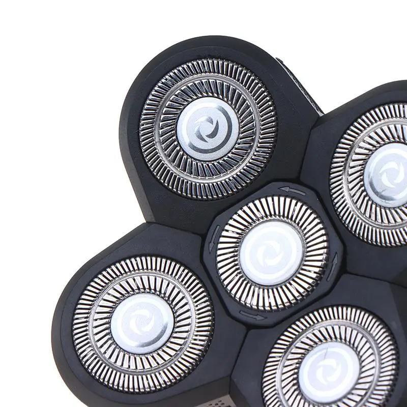 1Pcs 5 Heads Electric Shaver Replacement Heads 5 Floating Blade Head For Bald Head Shaver Compatible With Most 5 Blade Shavers