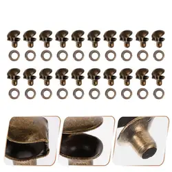 20 Sets Lace Hooks Lace Fittings Buckles With Rivets Fixing Hooks For Climb Hiking Shoes Work Outdoor Mountaineering Boots