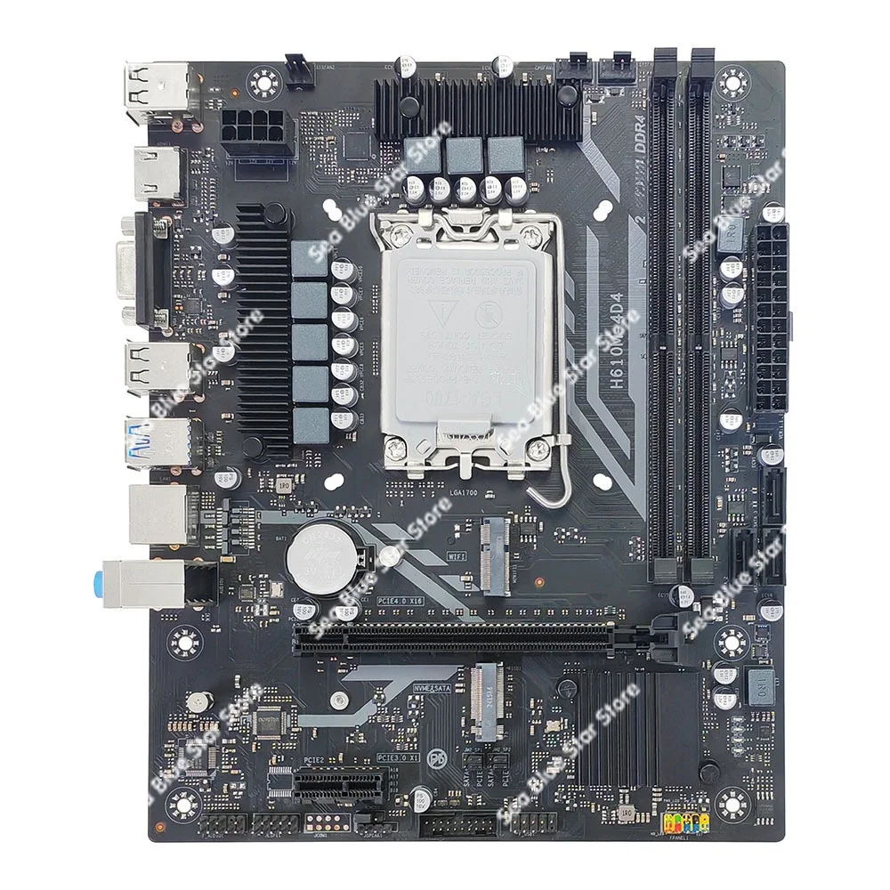 New H610M desktop computer main board DDR4 memory LGA-1700 pins support the 12th/13th generation processor