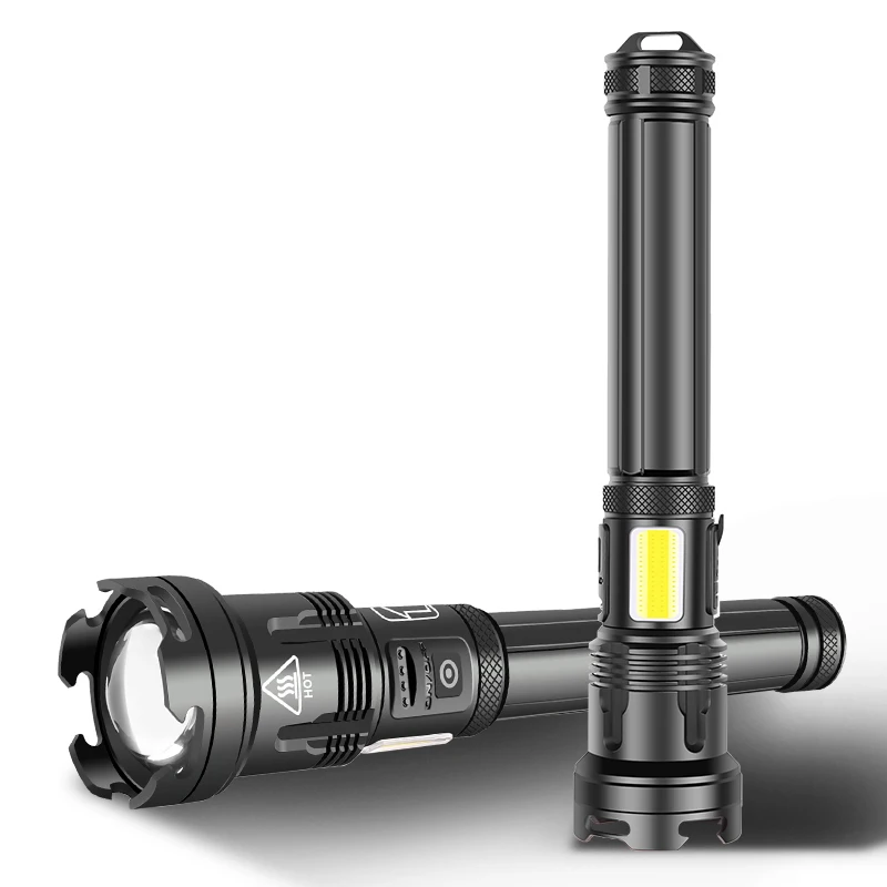 

Versatile Outdoor Adventure Led Flashlight Long-lasting Must-have Zoom Xhp160+cob Led Top-rated Durable Rechargeable