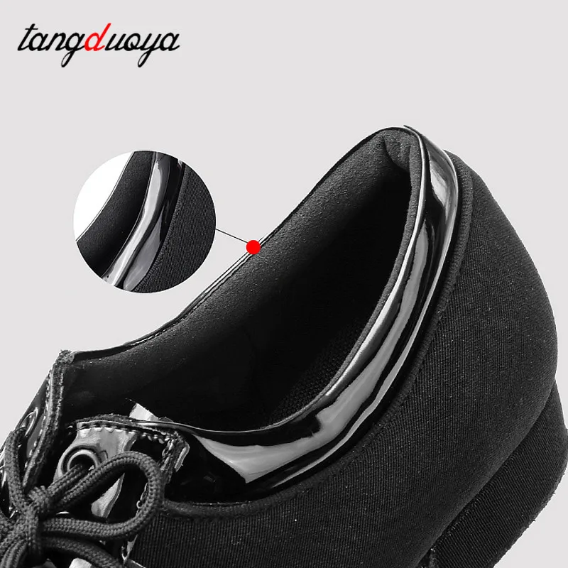 Men Modern Dance Shoes Boys Latin/Tango/Ballroom Shoes Rubber/Soft Sole Low Heels Man Dancing Shoes Black Professional