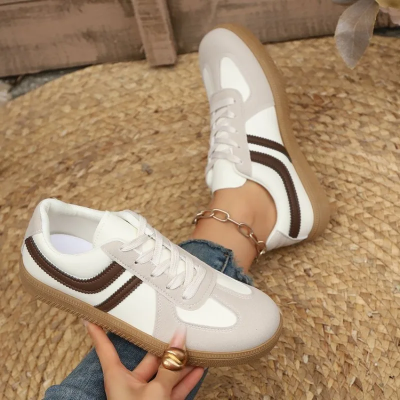 

Women's Luxury Flat Sneakers 2026 Spring Autumn New Fashion Style Comfortable Non-slip Casual Outdoor Running Shoes