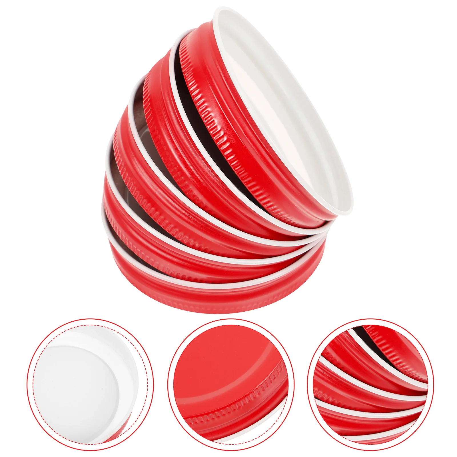 

12pcs Mason Jar Lids Airtight Tinplate Sealing Caps For Canning Jars Leakproof Reusable Storage Replacement Wide Mouth Kitchen