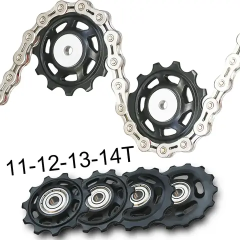 11T 12T 13T 14T 베어링 MTB 자전거 후면 가이드 휠 도로 자전거 자키 후면 변속기 풀리 롤러 Shimano Sram 수리 키트