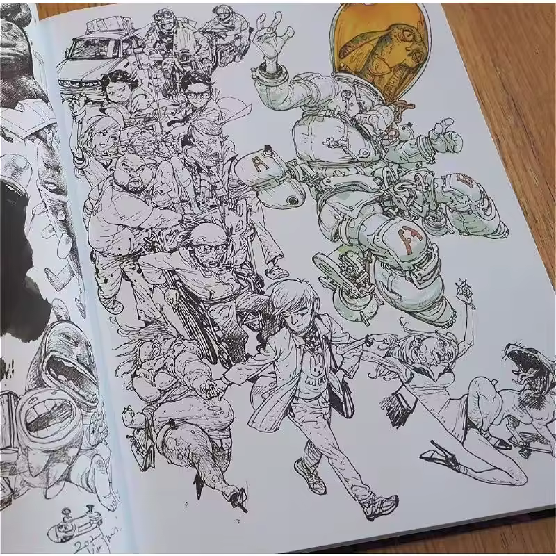 Korean Artist Kim Jung Gi's Artbook 2022 Work Collection Manuscripts Drawing Copybook Human Figure Perspective Chinese Official - Image 3