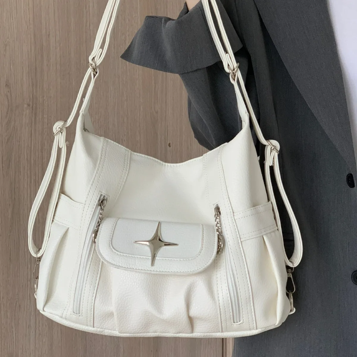 Women's Nice Bag Fashion Korean Version Student Travel Bolso Grandebag Single Shoulder Straddle Large Capacity New In Handbag