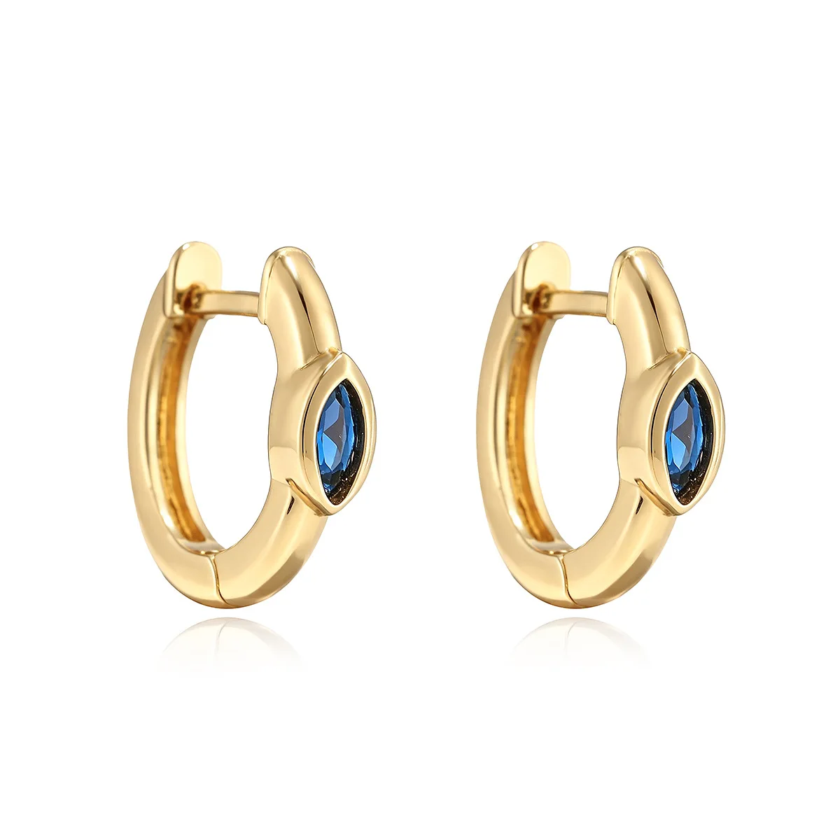 GANPUP Glänzende Zirkon-Augen-Creolen für Damen, Modische Neue Ohrpiercing-Schmuckstücke, Geschenk für Party und Hochzeit – Detail 6