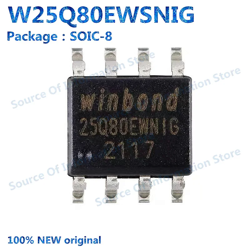 Winbond W25Q80EWSNIG 1.8V SOIC-8 8M-bit Serial Flash Memory Chip for Electronics