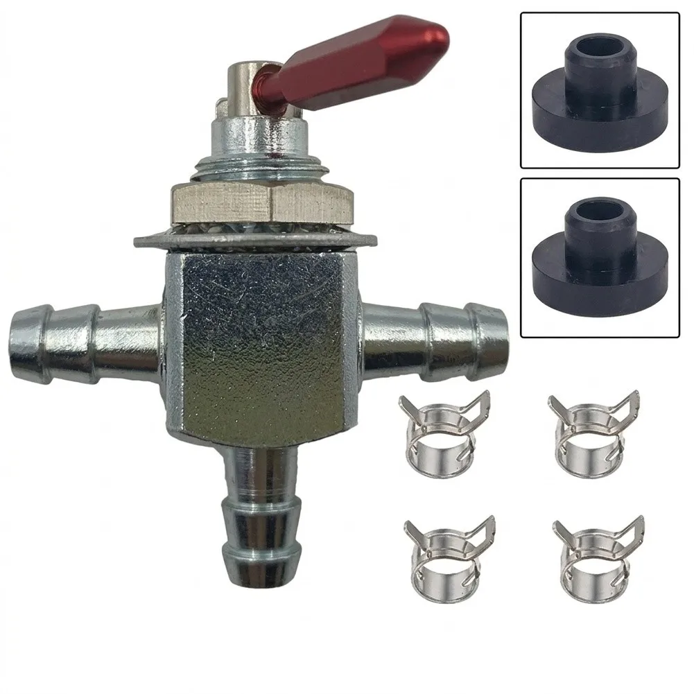 1 4 Inch 3 Way Fuel Shut-Off Valve With Grommets And Clamps For EXMARK For Hustler Mower Gas Tank Replacement Part