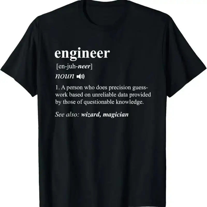 Définition d'ingénieur, t-shirt drôle sur le thème de l'ingénierie mécanique civile