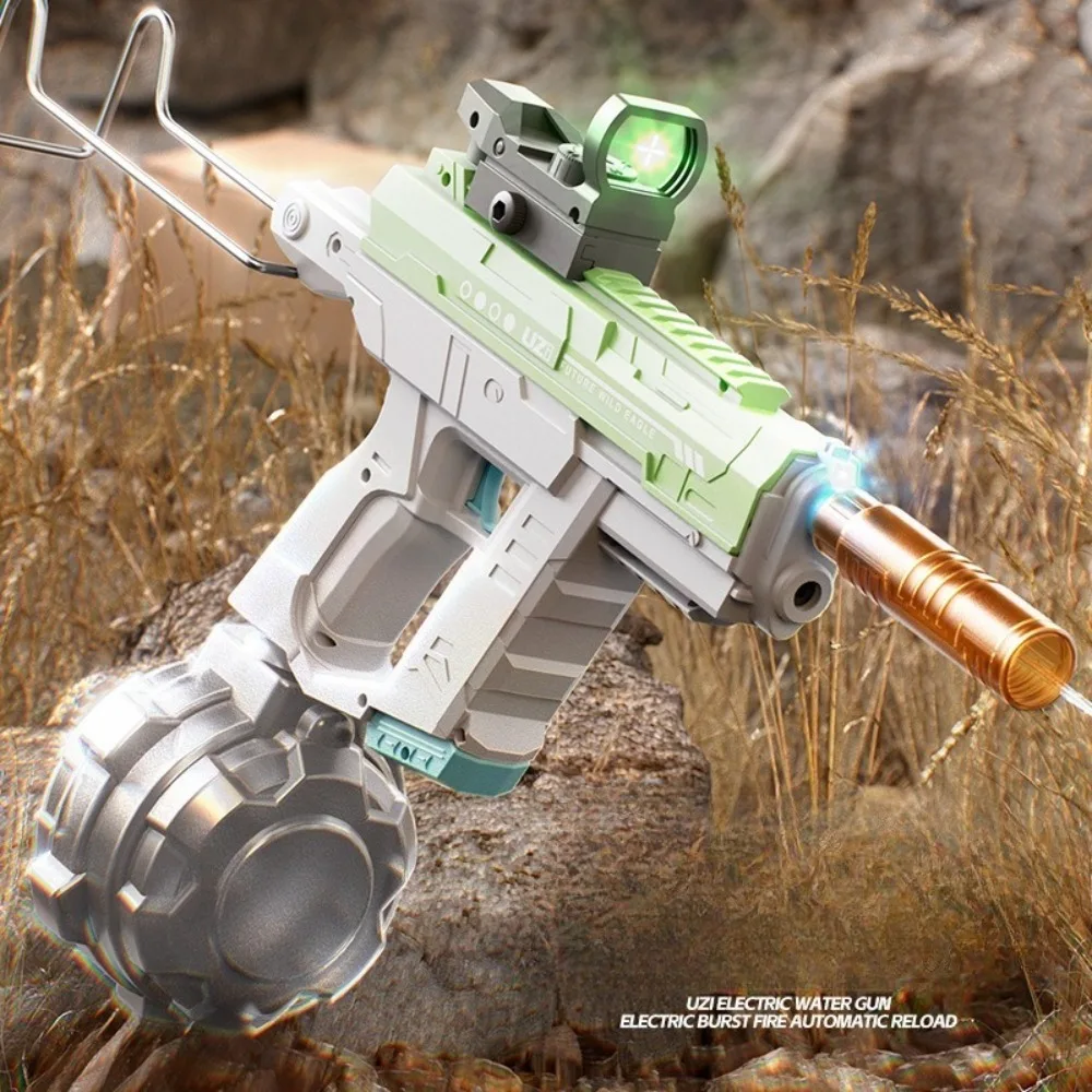 New Fully Automatic Manual-assisted Pump Water Gun Toy with Multiple Jets UZI Water Gun for Play and Water Spraying